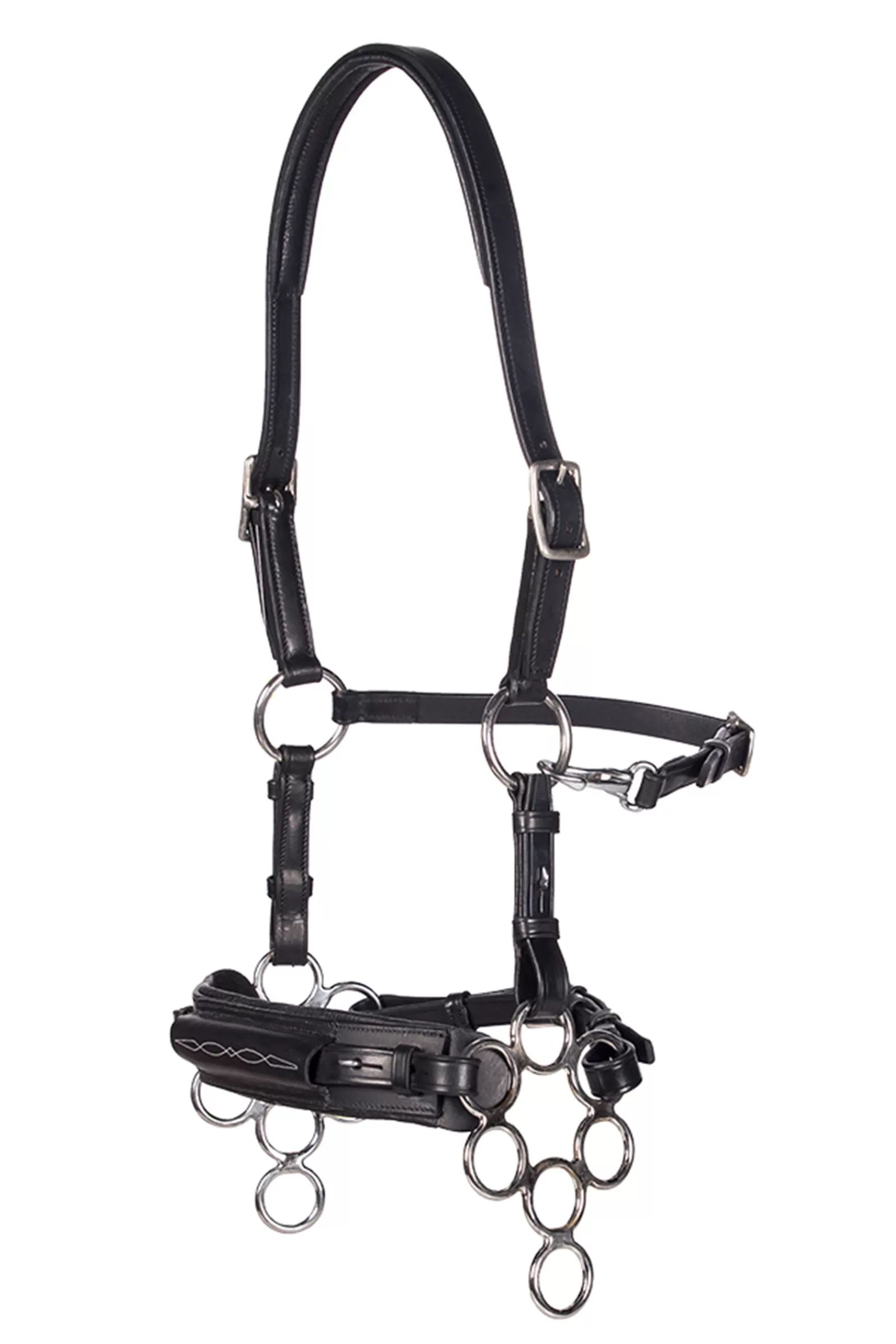 Hot Aram Hackamore (System 2) Leather, Jaw Straps, W/ Scissors Bridons Et Filets