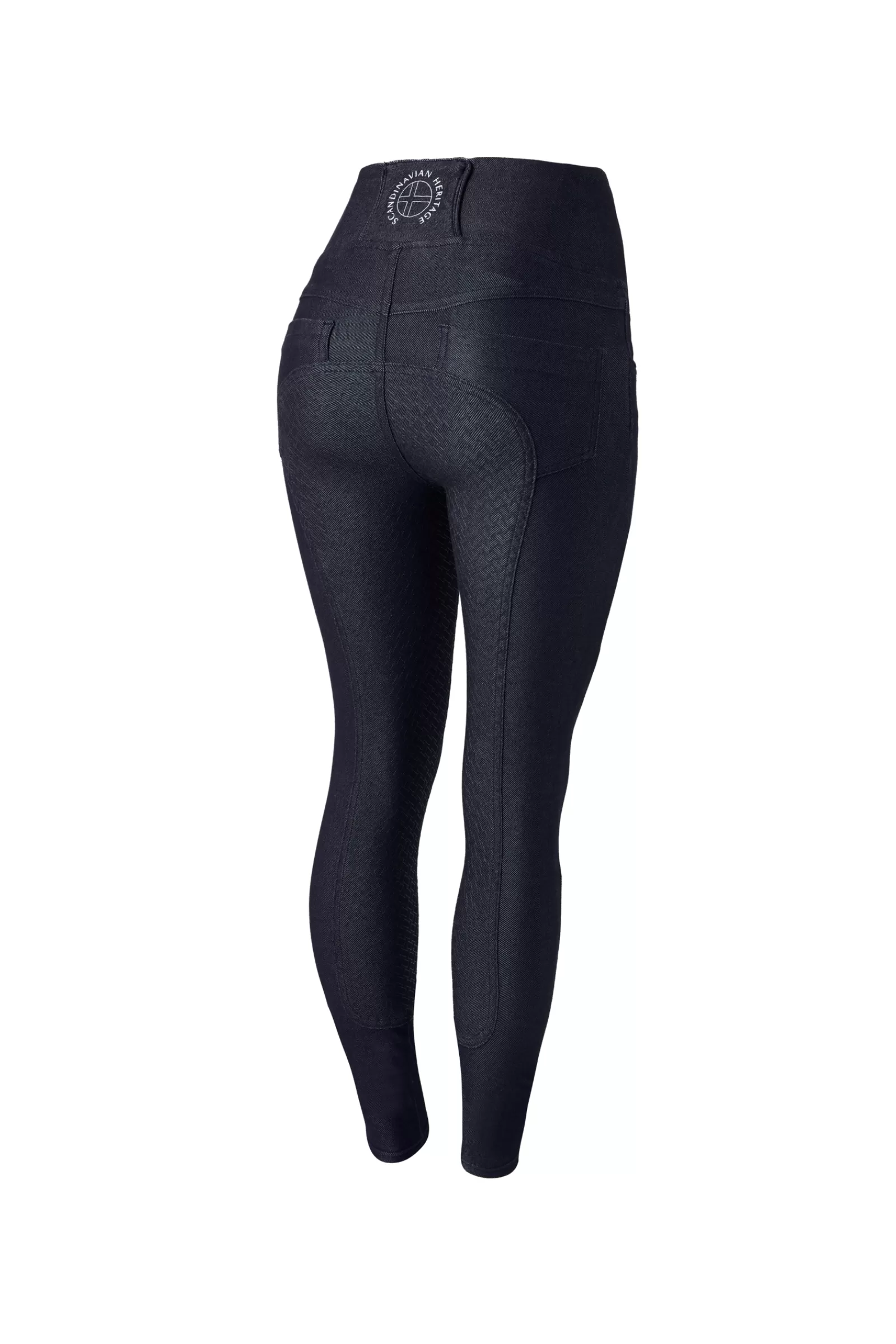 horze Leggings D'équitation Jean Denim Fond Integral Silicone Katia, Femme< Leggings D'équitation