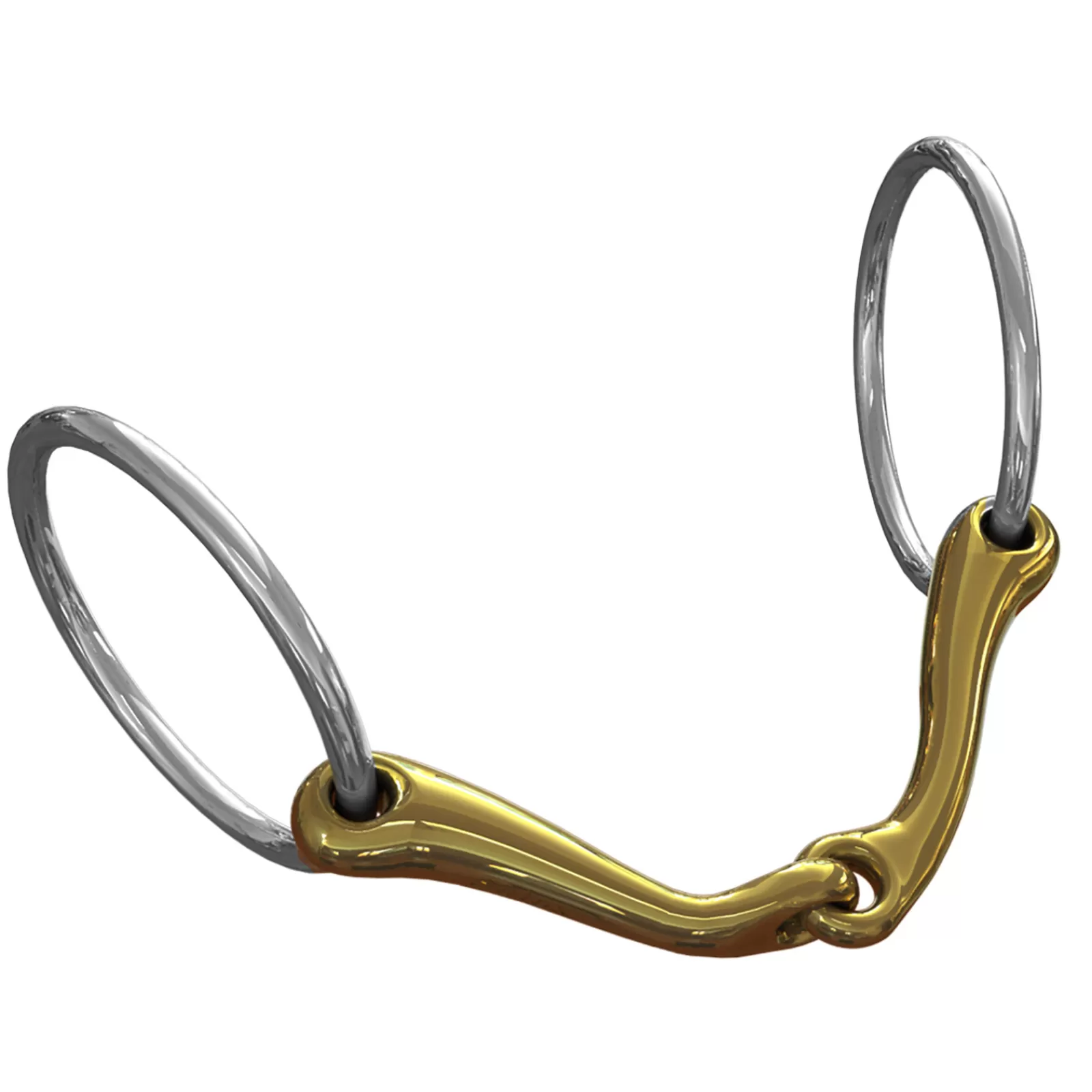 Best Mors De Filet Ns Bits Demi Anky, Chantilly, Simple Brisure, Canons Courbes, Epaisseur 16 Mm, Canon 70 Mm Mors 2 Anneaux