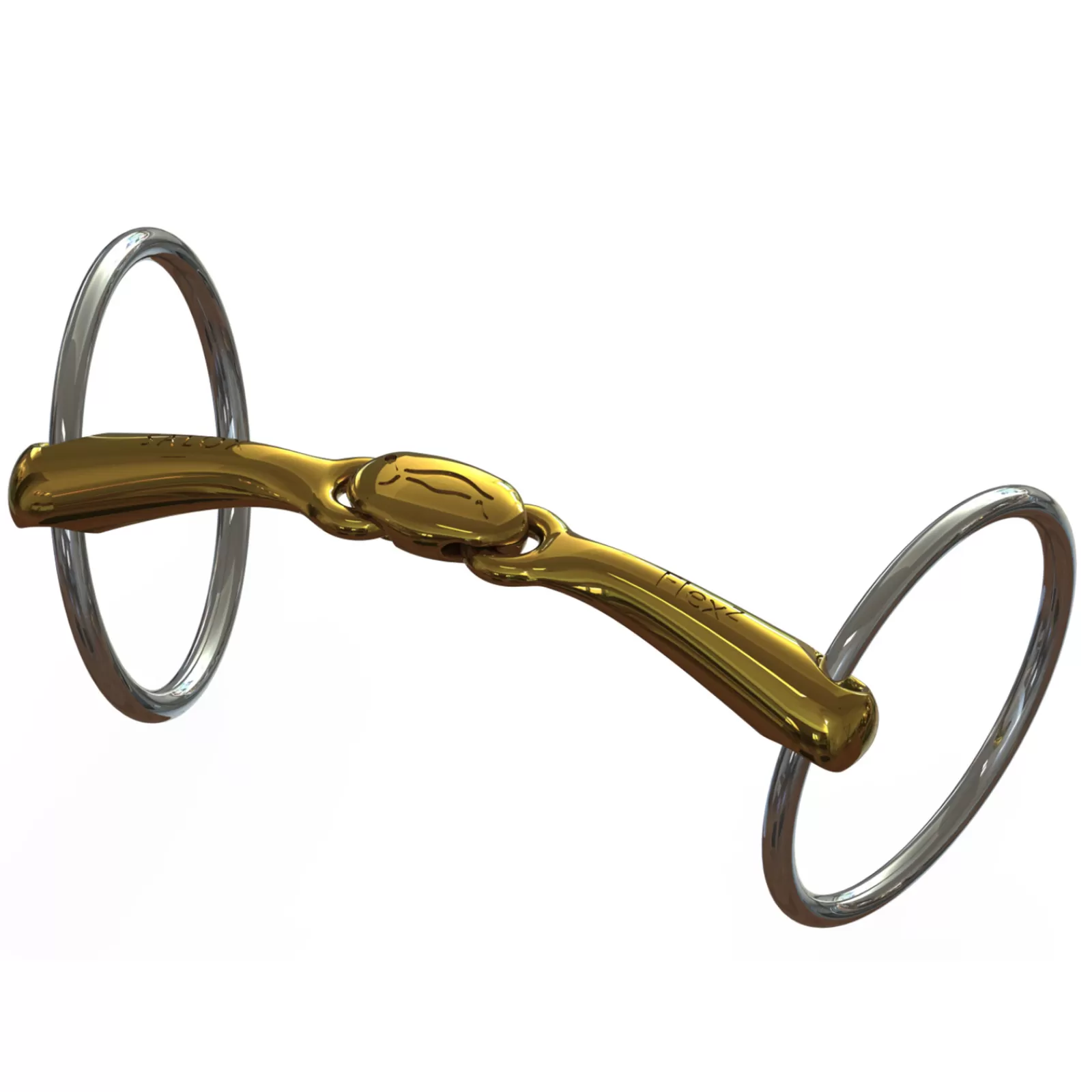Hot Mors De Filet Ns Bits Turtle Tilt Avec Flex, Anneaux Chantilly 55 Mm, Canons Epaisseur 16 Mm Mors 2 Anneaux