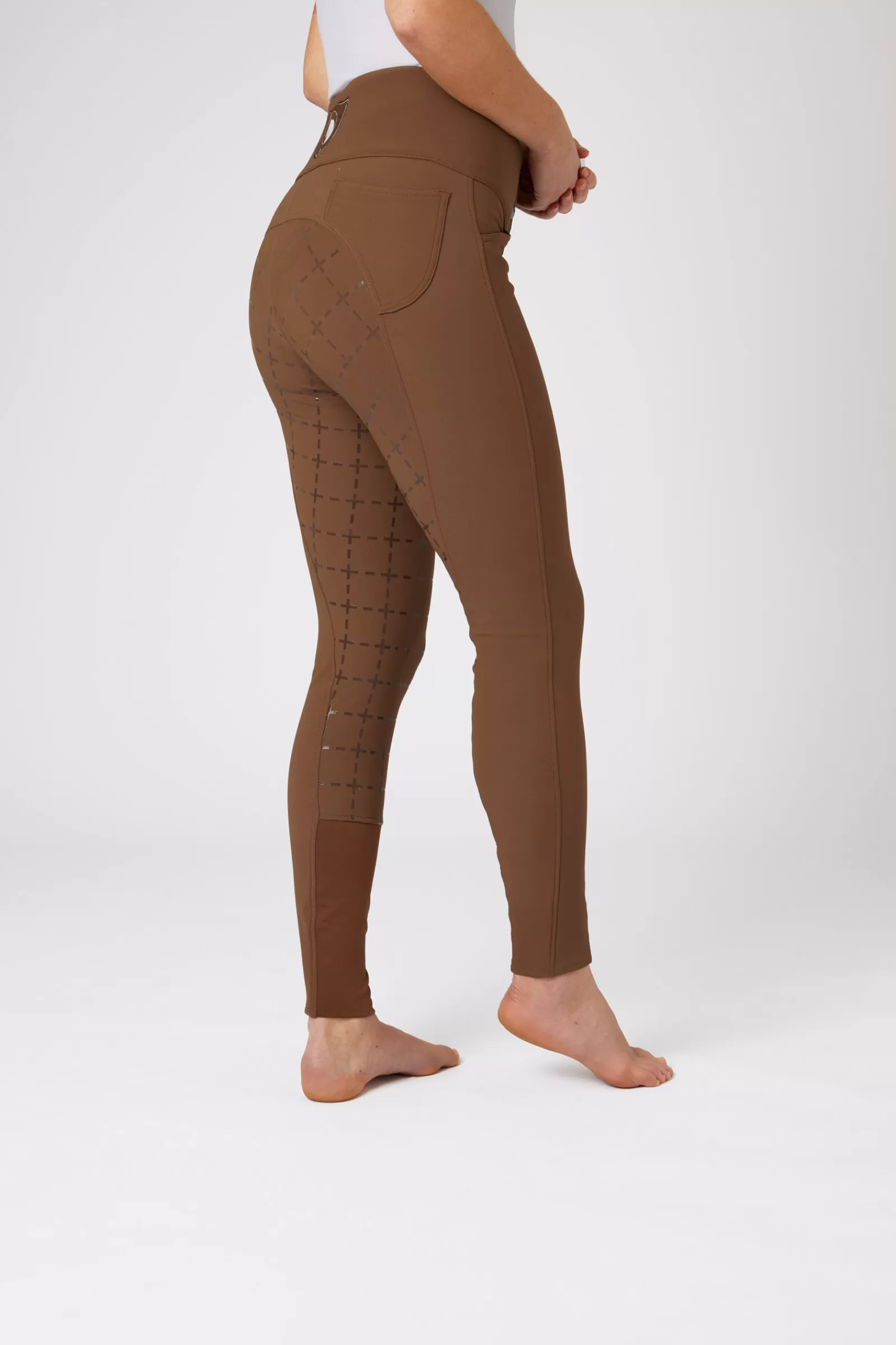 horze Pantalon A Fond Peau Desiree Silicone Et Taille Haute, Femme< Pantalons D'équitation Fond Integral