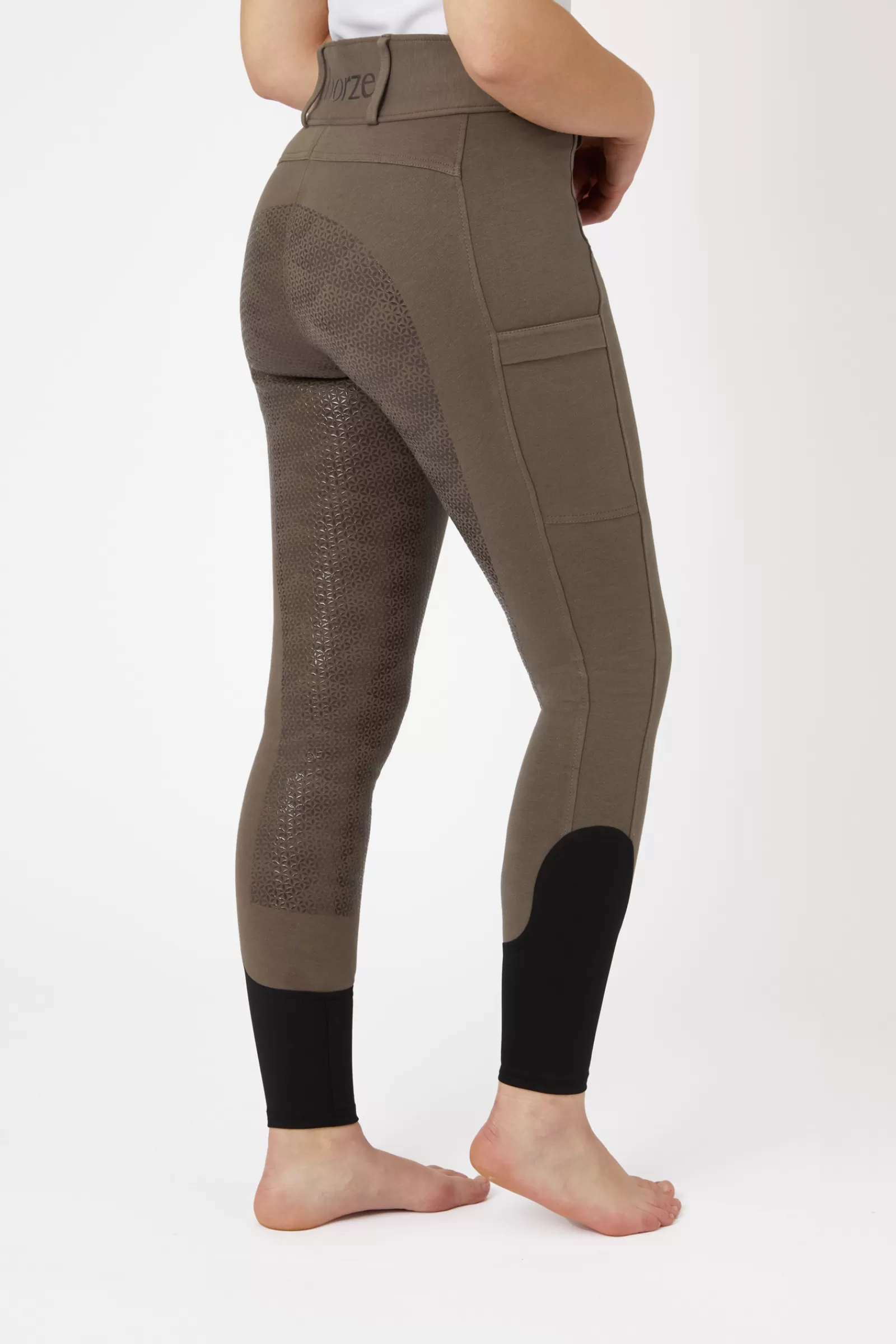 horze Pantalon D'équitation Fond Integral En Silicone Pour Femme Avec Poche A Rabat< Pantalons D'équitation Fond Integral